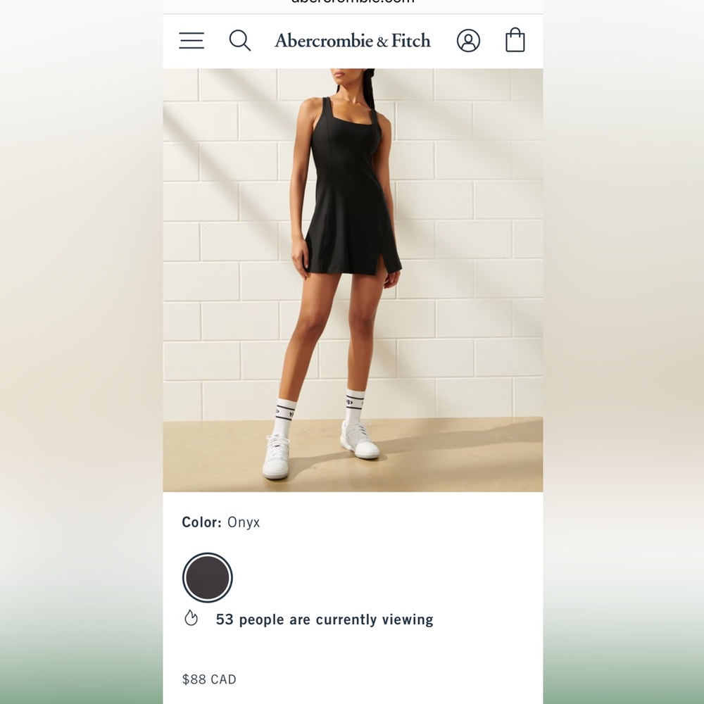 Abercrombie & Fitch active mini dress with built in bra support and shorts